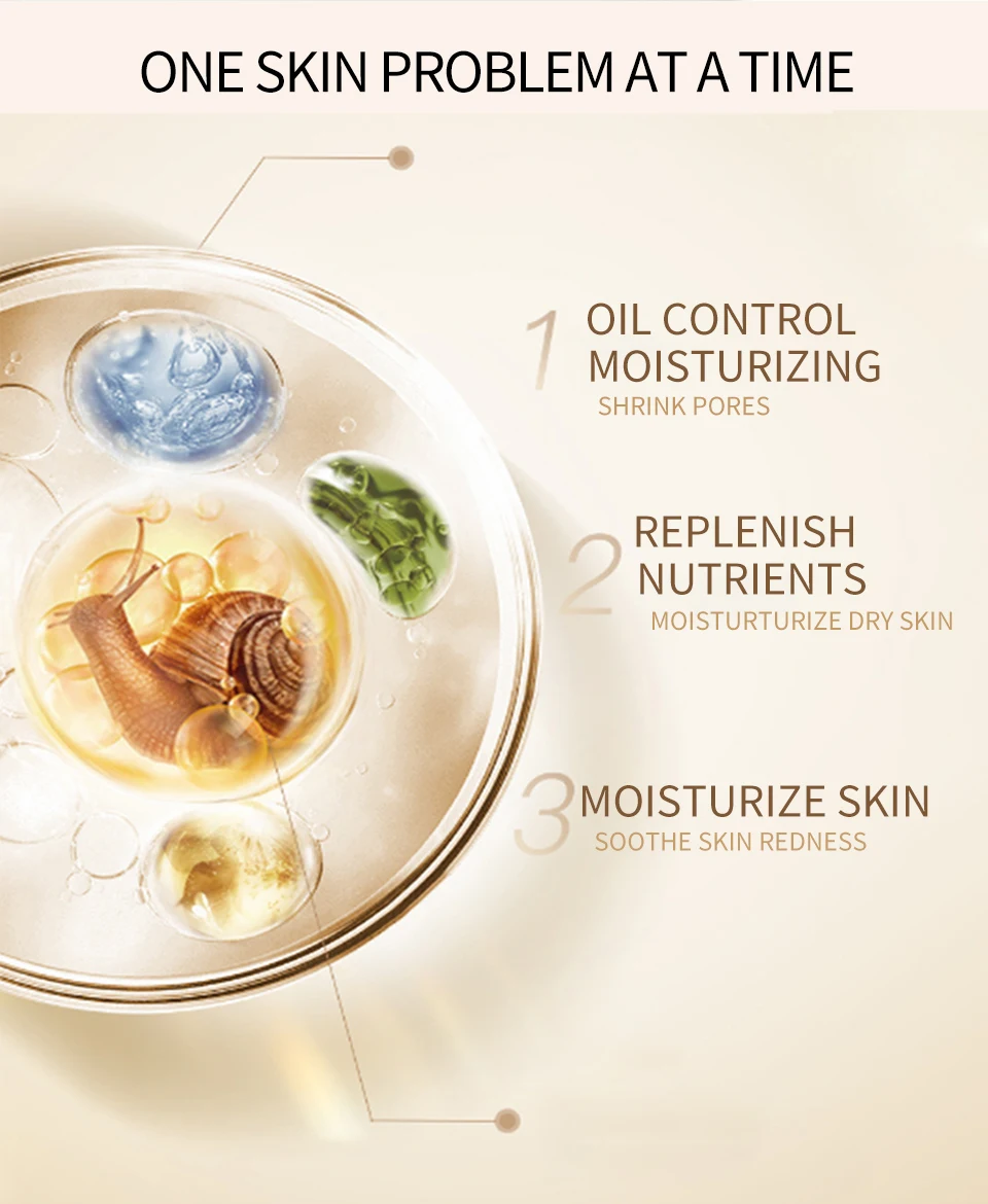 2pcs Dimollaure Snail Face Serum Hyaluronic Acid Moisturizers Whitening Friming Fade Freckle  Anti-Aging Essence Skin Care 5