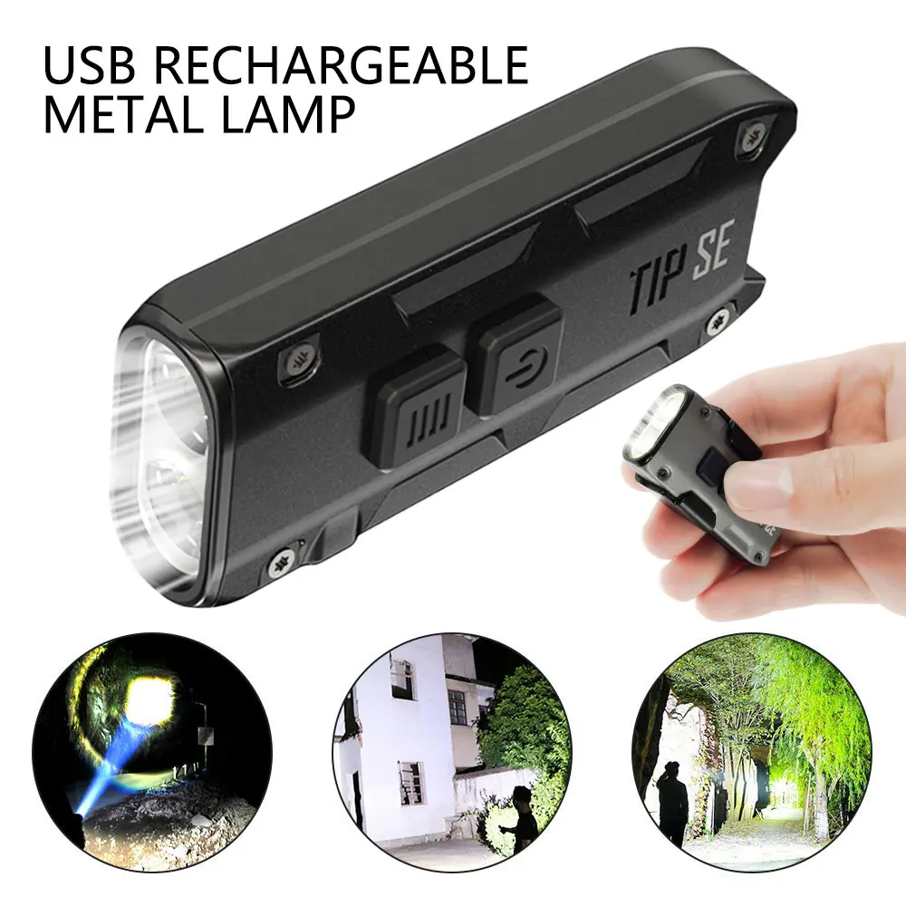 Mini Flashlight Torch Keychain Light Original NItecore SE Flashlight 700 Lumens USB Rechargeable LED Flashlights Keychain Light