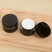 50 г Черная круглая акриловая Косметическая банка, банка для крема, пустая Косметическая банка, косметический контейнер, черные бутылки для лосьона SN391