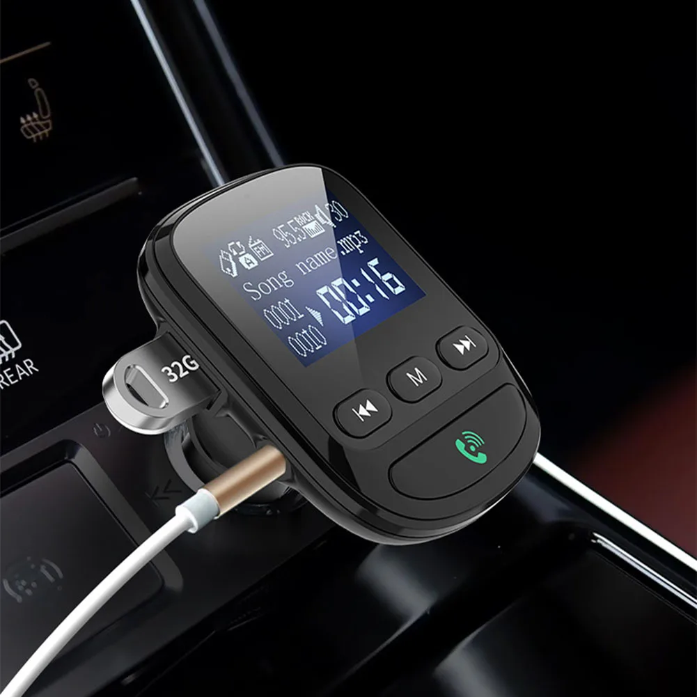 Fm-передатчик, ЖК-дисплей, автомобильный Bluetooth MP3 плеер, память, многофункциональный, интеллектуальный, электронный, универсальный, TF карта, музыка, двойной USB