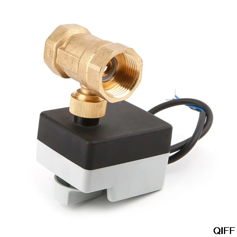 Прямая поставка& AC220V DN15 DN20 DN25 2 способа 3 провода латунный моторизованный шаровой клапан электрический Actuato с ручным переключением августа 8