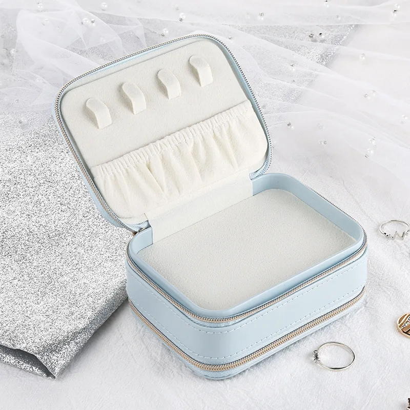 Jewelry Casket Cosmetic Organizer Makeup Bag Multi-function Earrings Ring Container Case Home Storage Organization Jewelry Box
