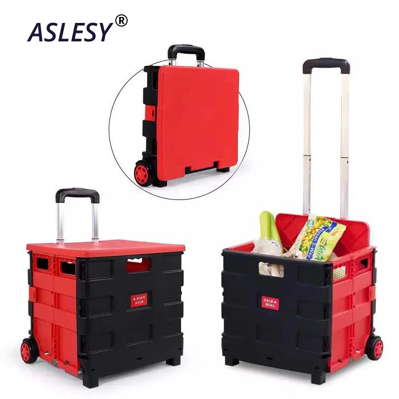

Foldable Car Trunk Storage Box Shopping Grocery Cart Portable Travel Food Basket Container Large Capacity Collapsible Organizer