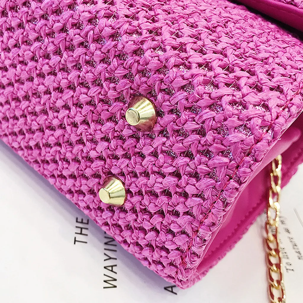 Женская модная сумка на плечо однотонная сумка тканая пляжная сумка Sac Bandouli Re Femme# T3G