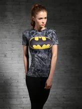 Running Shirt women Marvel series Batman Compression Marvel series Batman Tights Fitness Anime 3D Short Sleeve Jersey Gym Wear