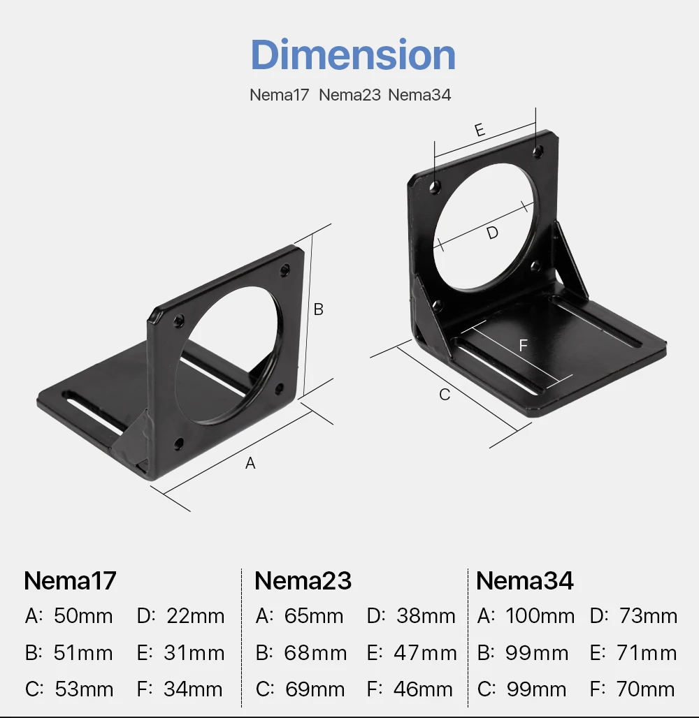 Cloudray Motor Base For NEMA17 NEMA23 NEMA34 Stepper Motor Aluminum Fixed Seat Fastener mounting Bracket Support best wood router