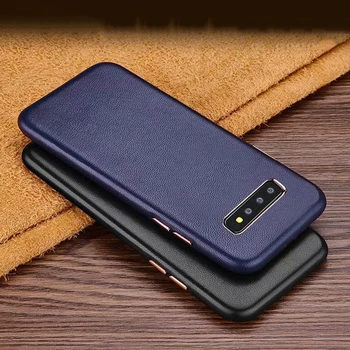 

Soft Genuine Sheep Leather Case For Samsung Galaxy S10 Plus S10E S8 Plus Luxury Good Touch Shockproof Phone Cases Back Cover Bag