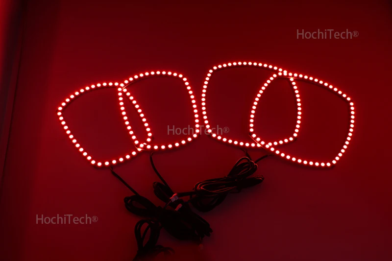 for Dodge Charger SXT Plus 2011 2012 2013 RGB Multi Color LED Angel Eyes Halo Rings Kit