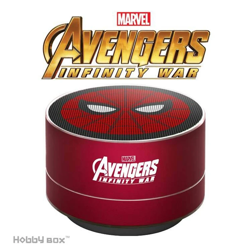 ZEKI Marvel подлинный беспроводной Bluetooth динамик Железный человек Американский капитан автомобильный сабвуфер, для компьютера динамик для карты TF открытый динамик - Цвет: Черный