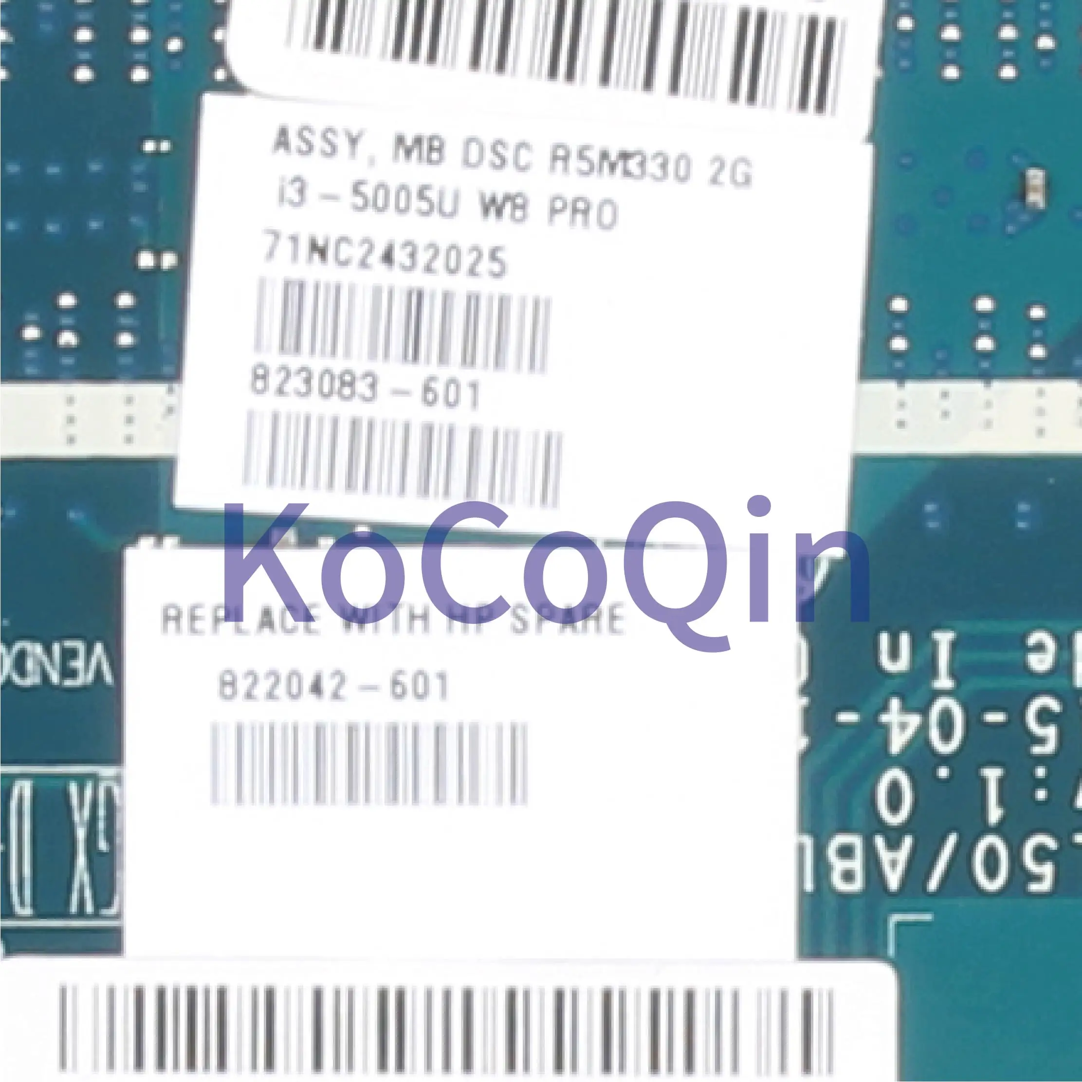 Ideal  KoCoQin Laptop motherboard For HP Pavillion 15-AC 250 G4 SR244 I3-5005U Mainboard 822042-001 822042