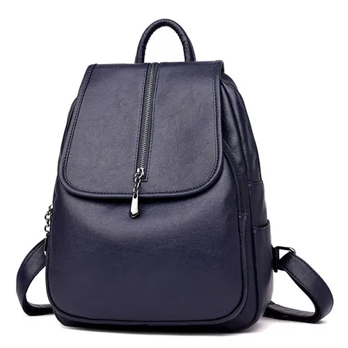 Blue Backpack Lanzhixin женские рюкзаки, винтажные рюкзаки из водной кожи для девочек-подростков, рюкзаки для путешествий, школьные сумки, сумки через плечо, 1082 - Цвет: Blue Backpack