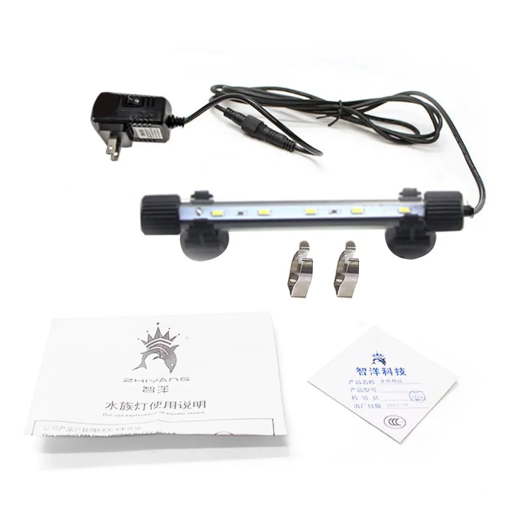 Aquarium LED Light Fish Tank Amphibious High Bright LED Light Submersible Light Fixture Waterproof Lamp Suction Cup Dropshipping