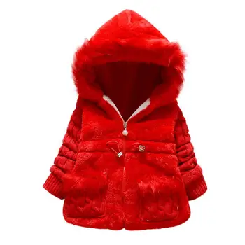 

Toddler Kids Baby Girls Winter Jacket Warm Coat Thick Outwear Hooded Snowsuit Children's Winter Clothing With New Brand