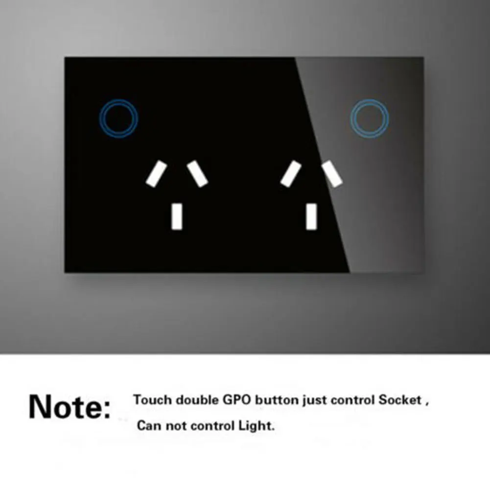 Черный Plug Smart Electric APP отель Голосовое управление переключатель Wi-Fi розетка трогательная многофункциональная настенная розетка с музыкой домашней синхронизации - Цвет: Черный