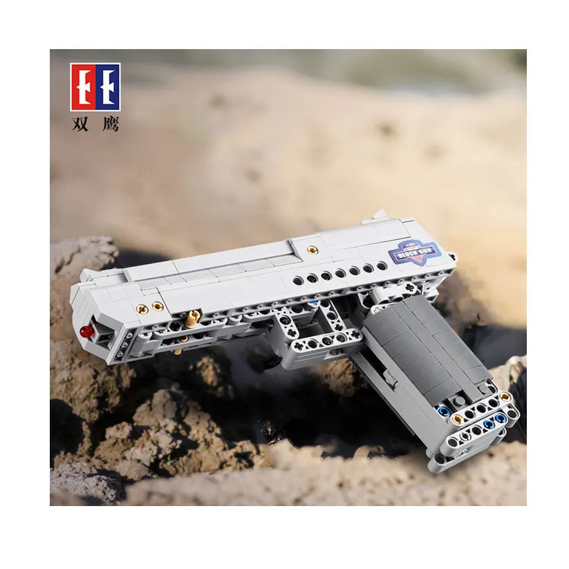  2019 Magnum Desert Eagle PUBG weapon Assembly pistol Technic Military Model Building Block Bricks c