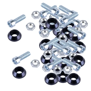 

20PC Aluminum Fender Bumper Engine Dress Up Washer Bolts Screw Kit