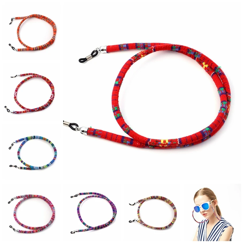 18pcs 6mm Round Retro Eyeglass Sunglasses Cotton Neck String Cord