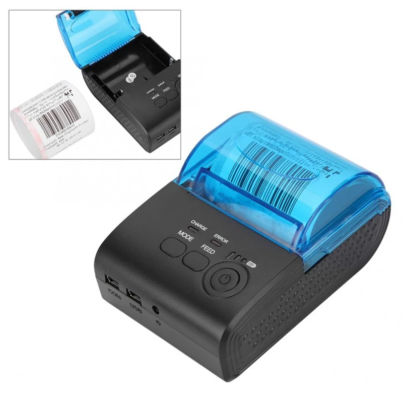 USB Серийный 5805DD Bluetooth Термопринтер для Android системы с батареей 110-240 В термопринтер с европейской вилкой