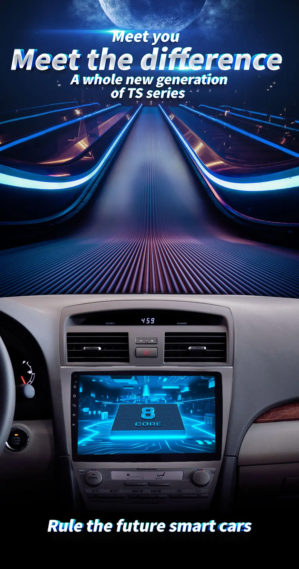 Clearance 4G Lte Android 9.0 Car multimedia navigation GPS DVD player For Toyota Camry 2009-2011 years IPS screen Radio headrest monitor 0