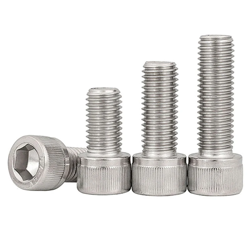 M1.4 M1.6 M2 M2.5 M3 M4 M5 M6 M8 M10 304 Stainless Steel DIN912 Hexagon Hex Socket Head Cap Allen Bolt Screw L=3-80mm