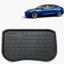 TPE Material Custom Fit Before Cargo Tray Trunk Floor Mat Black Rubber Waterproof for Tesla Model 3