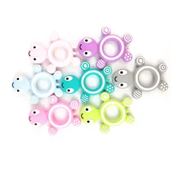 Silicone bebê mordedores tartaruga 1pc grau alimentício tartaruga silicone haste minúscula bens das crianças presente da enfermeira mordedor do bebê