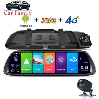 

Dash Cam 10 Inch IPS HD Touch Screen Android 8.1 Mirror DVR Rear View Dual Lens With WiFi GPS Bluetooth Night Vision G-Sensor