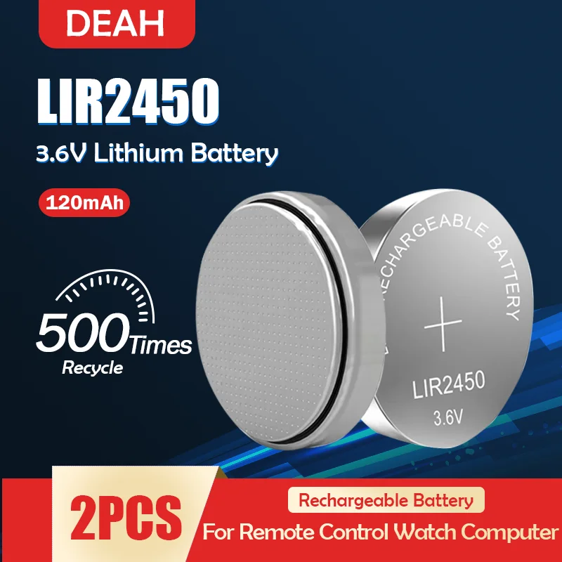 Glimp muur platform 2pcs Lir2450 3.6v 120mah Rechargeable Lithium Battery For Wireless Switch  Replace Cr2450 Dl2450 Ecr2450 Kcr2450 Button Coin Cell - Rechargeable  Batteries - AliExpress