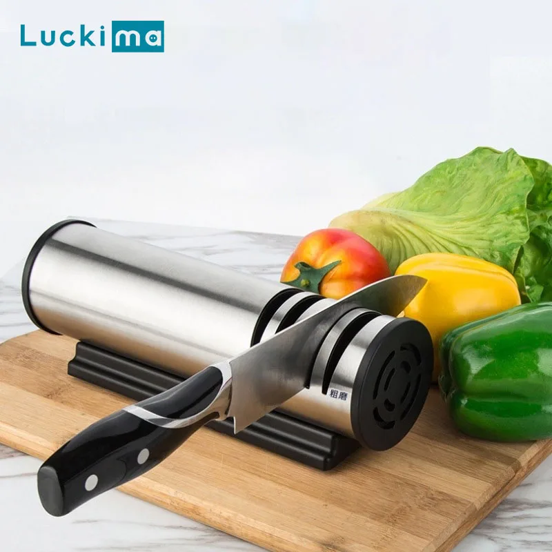 Super Electric Knife Sharpener Tungsten Diamond Ceremic Sharpening Stone Grinder Kitchen Knives Whetstone Professional Tool | Дом и сад
