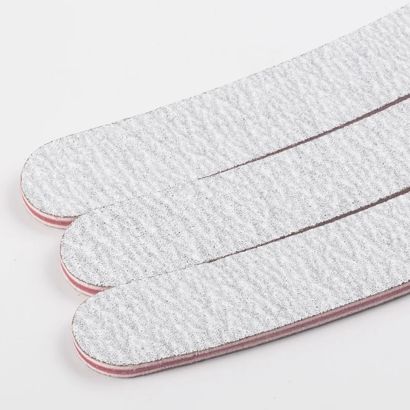 Cross Border For Refers to Princess Manicure Supplies Wholesale Crescent-Shaped Gray Double-Sided Manicure Polishing Rub Article