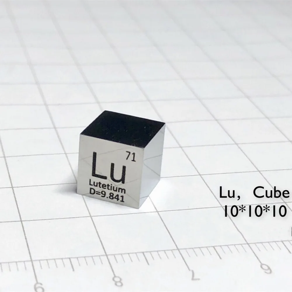 

Lutetium Cube Metal Polished Element Collection Lu Target Science Experiment 10x10x10mm for Research and Develop