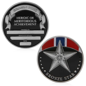 

The Bronze Star Medal Commemorative Challenge Coin Token Collectible Collection Y4UB