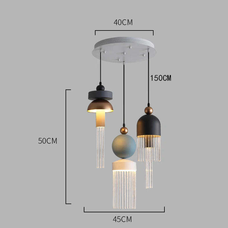 Светодиодный скандинавский Хрустальный блеск, люстра, современный декор, подвесной светильник, Светильники для спальни, ресторана, подвесные потолочные лампы - Цвет корпуса: D 3heads disc