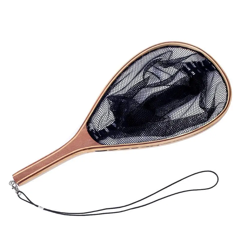 

Wooden Fly Fishing Trout Landing Nylon Net Mesh Catch Release Vintage Frame