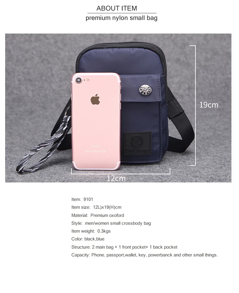 YIFANGZHE [NEW] Премиум Мужская маленькая сумка, высокая оксфордская Мини тонкая сумка-мессенджер/сумки через плечо, сумка для мобильного телефона для мужчин и женщин