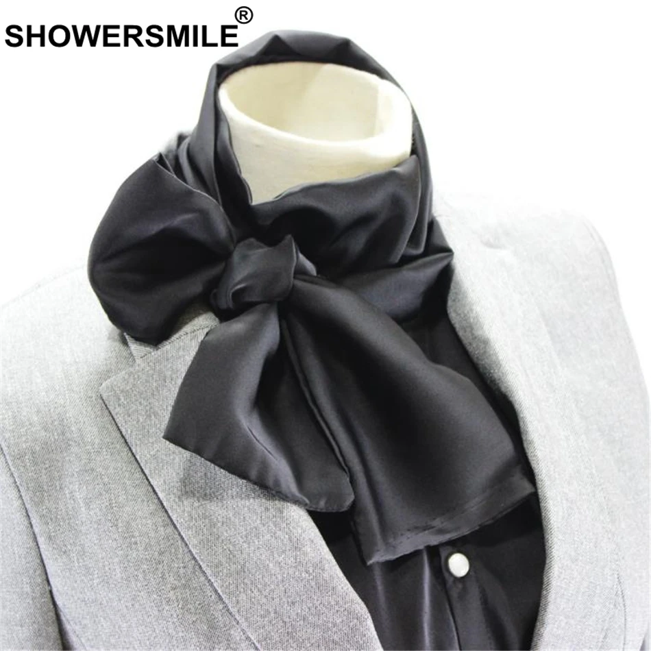 SHOWERSMILE ложный воротник женский съемный с большим бантом черная Мода 2021 Новое