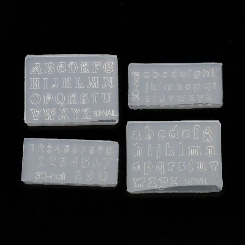 Цифры буквы кулон смолы силиконовые формы ювелирных изделий Инструменты Дизайн ногтей ремесла
