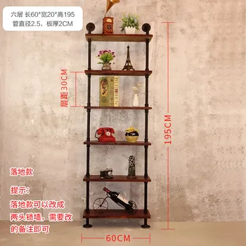 

Retro Design Wall Hanging Bookshelf Wine Storage Rack Iron Cup Storage Holder Double Layers Sundries Storage Wine Rack Shelf CF