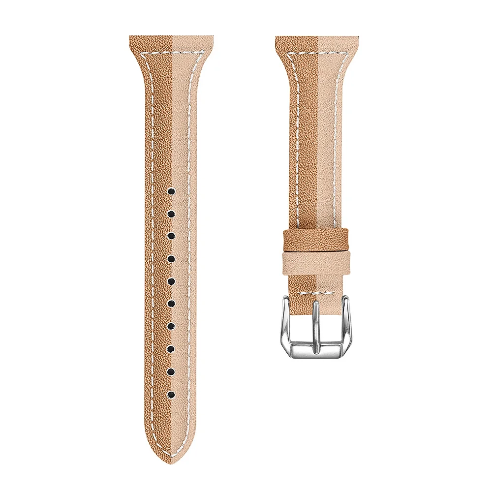 Light apricot Coffee Модный двухцветный 22 мм кожаный ремешок для samsung Galaxy Watch 46 мм ремешок/gear S3 Тонкий браслет для huawei Watch GT 2 1 46 мм ремень - Цвет ремешка: Light apricot Coffee