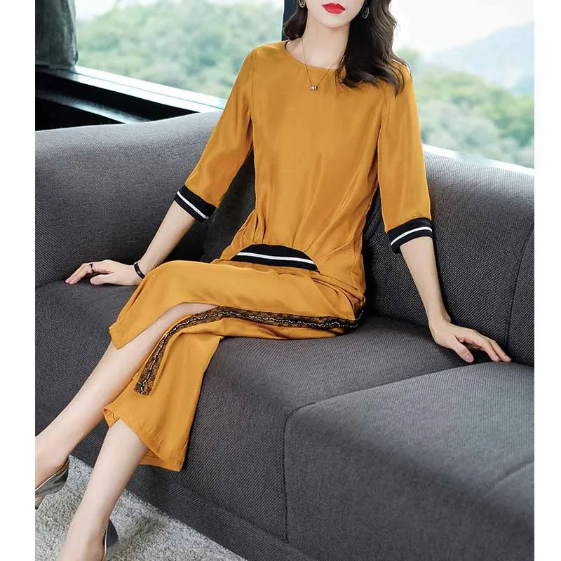 

Two-Piece Set France Non-mainstream Western Style Set 2019 New Style Spring And Summer Versatile Fashion Casual Loose Pants WOME