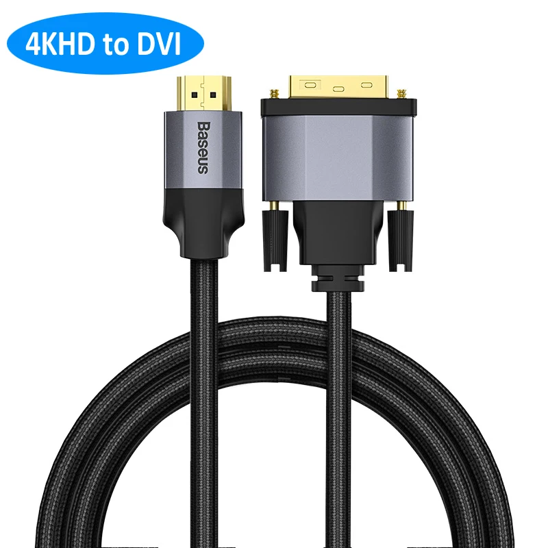 Кабель преобразования Baseus 4K HD в DVI HD в VGA MiniDP в 4KHD MiniDP в DP адаптер конвертер видео кабель преобразования - Цвет: 4KHD to DVI