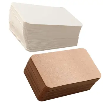 

1000pcs Delicate Postcard DIY Kraft Paper Card Bookmark Message Card for Office School Home ( 500pcs Cowhide + White 500pcs )