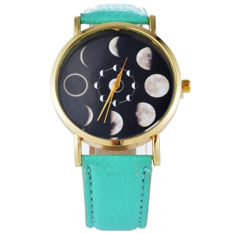 2019 elegant New Lover Vintage Band Fashion Watches Woman Simple Trend Watches The Best Gift Moon World Map Cool Mode Watches