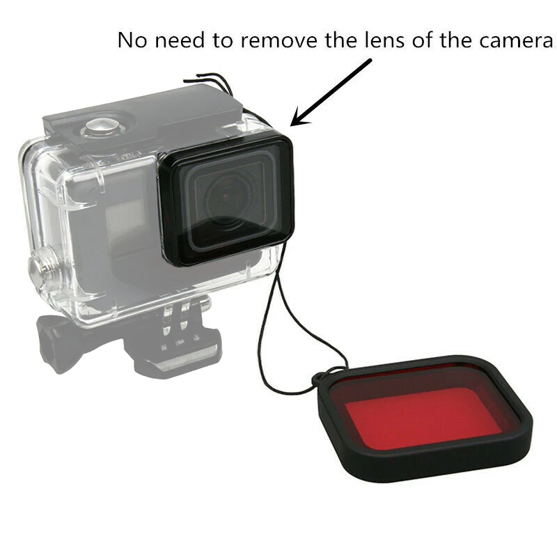 Дайвинг фильтр крышка объектива для GoPro Hero 7 Белый Серебряный Водонепроницаемый Корпус чехол абсолютно и высокое качество