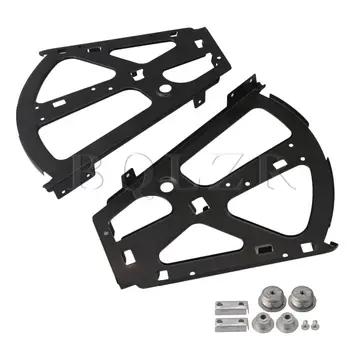 

BQLZR 2 Pcs Black Fan Shape Double Layers Shoes Drawer Hinges for Living Room