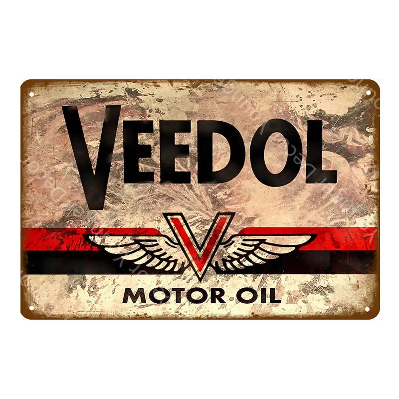 Vintage Alba Lube Motor Oil Metal Signs Power Lube Gasoline Garage Decor Ampol NGK Spark Plugs Art Poster Wall Plaque YI-142 - Цвет: YD6630AI