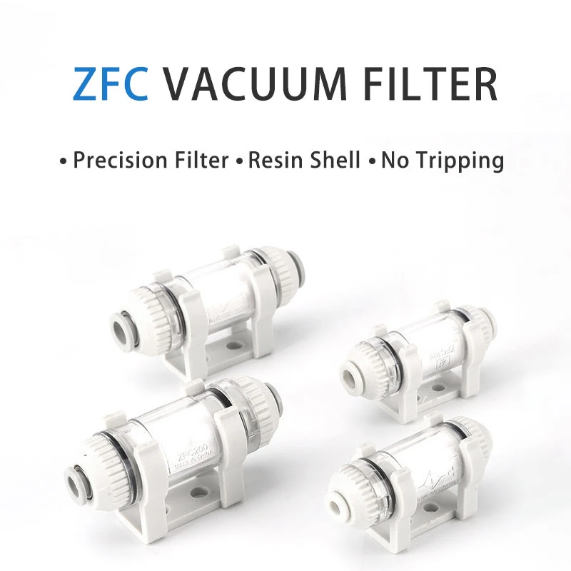ZFC Pneumatic Vacuum Filter In Line Removable Fiber Element For Air