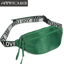 Annmouler водонепроницаемые сумки на талию для женщин Зеленая поясная сумка для телефона сумка полиэстер оранжевый нагрудная сумка высокого качества Бум Сумка