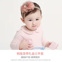 Корона для маленьких девочек; лента для волос с кружевным бантом из Южной Кореи; повязка для волос для новорожденных; головной убор принцессы; комплект украшений для волос