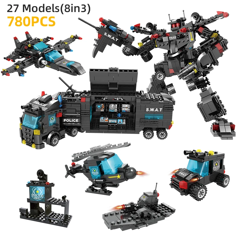 750+PCS City Police Station Building Blocks SWAT Team Truck Small building blocks Educational Toy For Boys Children | Игрушки и хобби